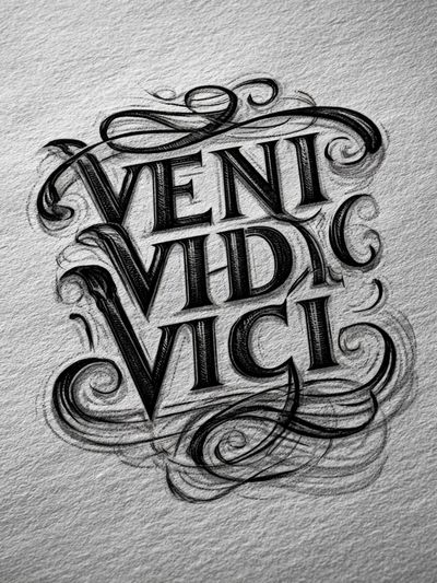 Veni Vidi Vici Typography Poster. poster