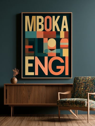 Mboka Geometric Typography Poster.