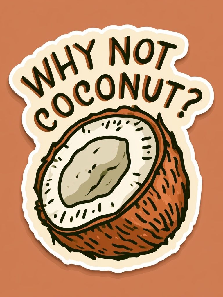 Why Not Coconut? Typography Print. poster detail