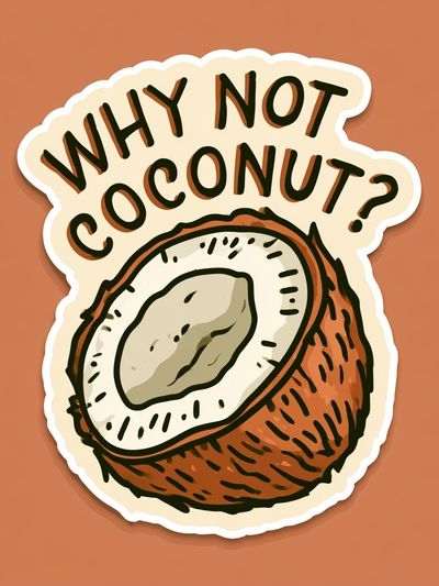 Why Not Coconut? Typography Print. poster