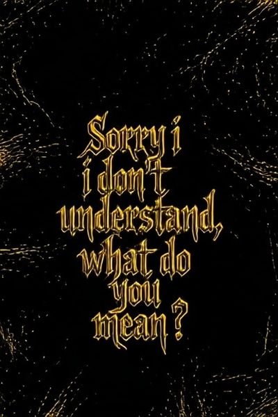 Sorry I Don't Understand Typography Poster.