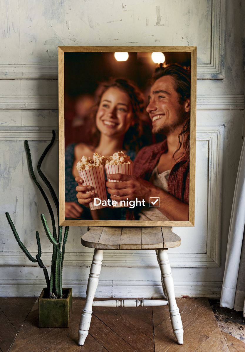 Date Night Typography Poster. — room view 1