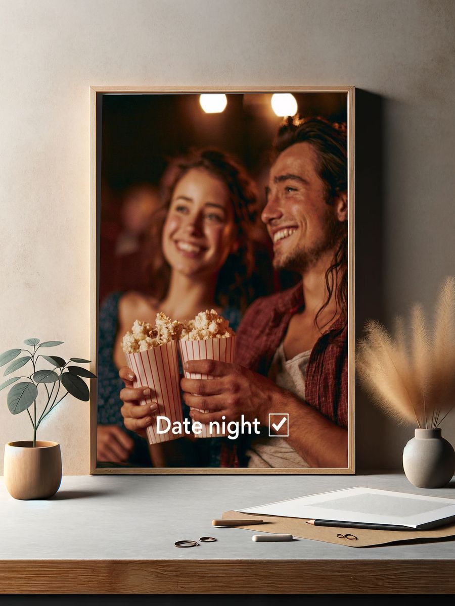 Date Night Typography Poster. — room view 2