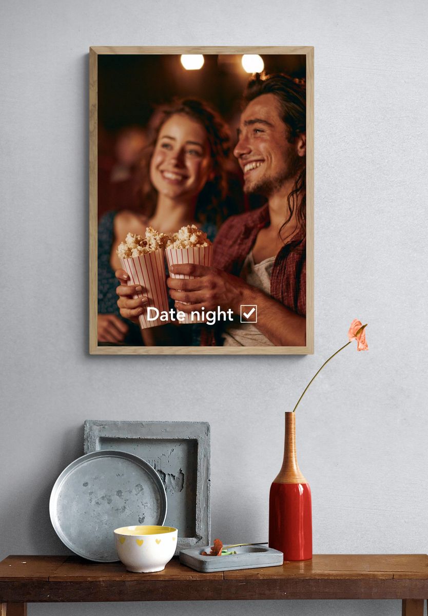 Date Night Typography Poster. — room view 3