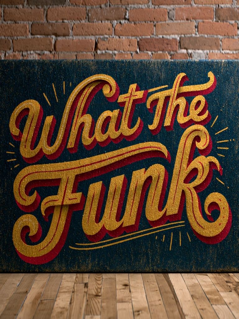 What the Funk Typography Poster. poster detail
