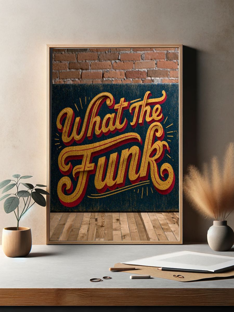 What the Funk Typography Poster. — room view 2