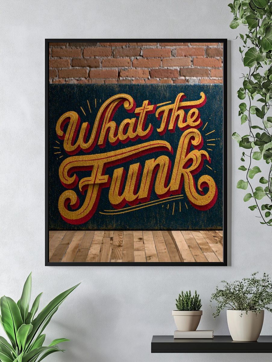 What the Funk Typography Poster. — room view 4
