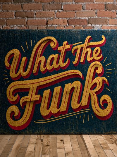 What the Funk Typography Poster. poster