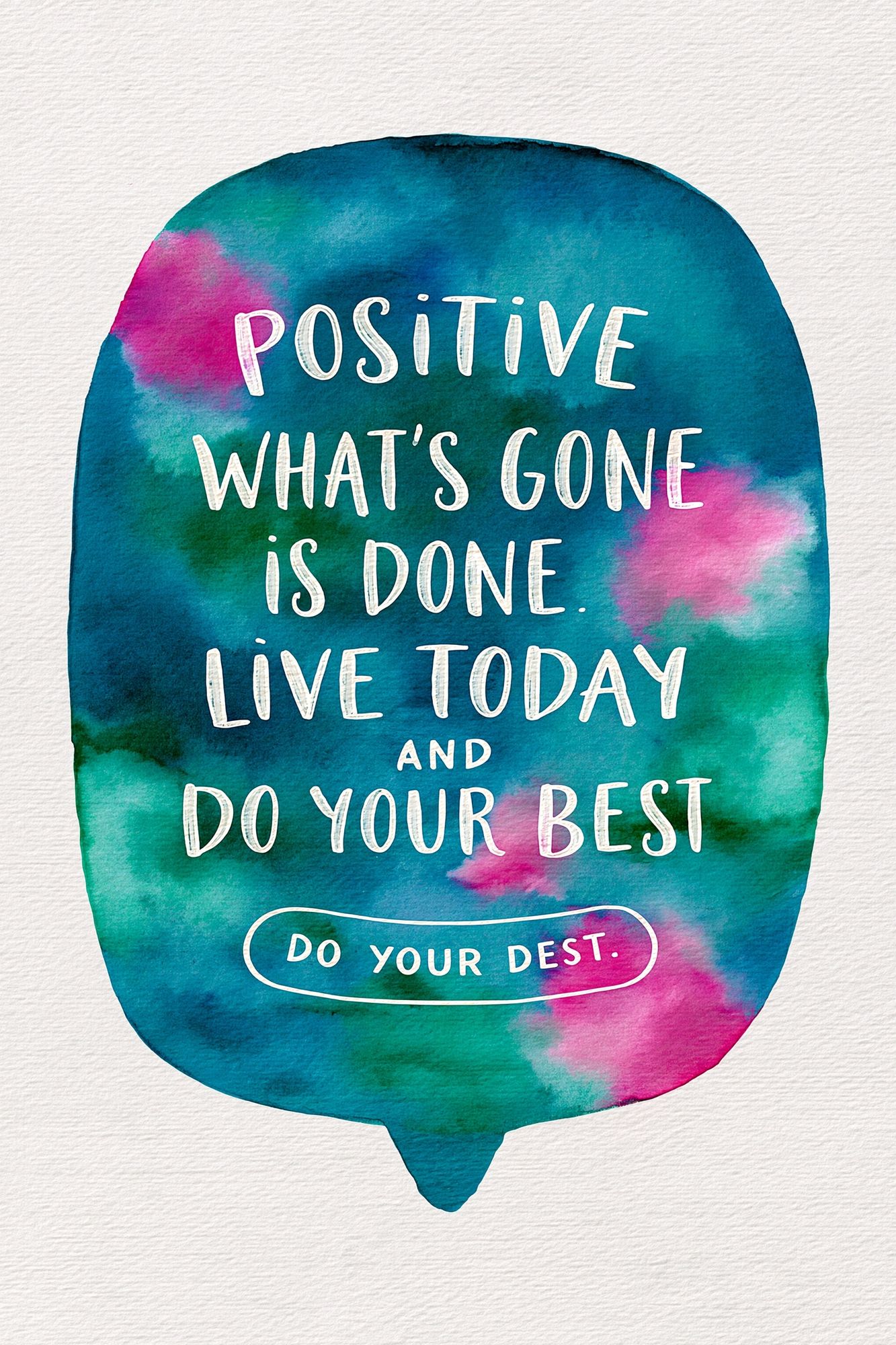 Positive Quote Typography Poster. poster — typography art