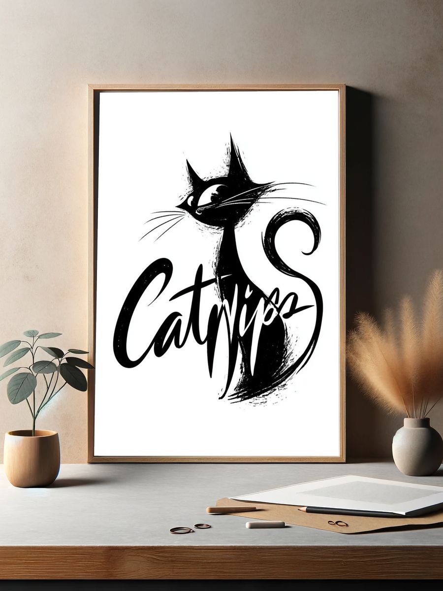 Catnip Typography Poster. — room view 2