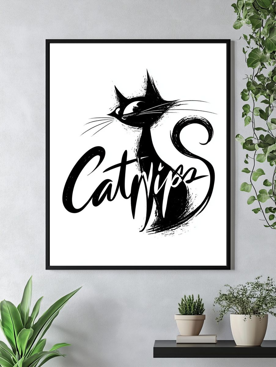 Catnip Typography Poster. — room view 4