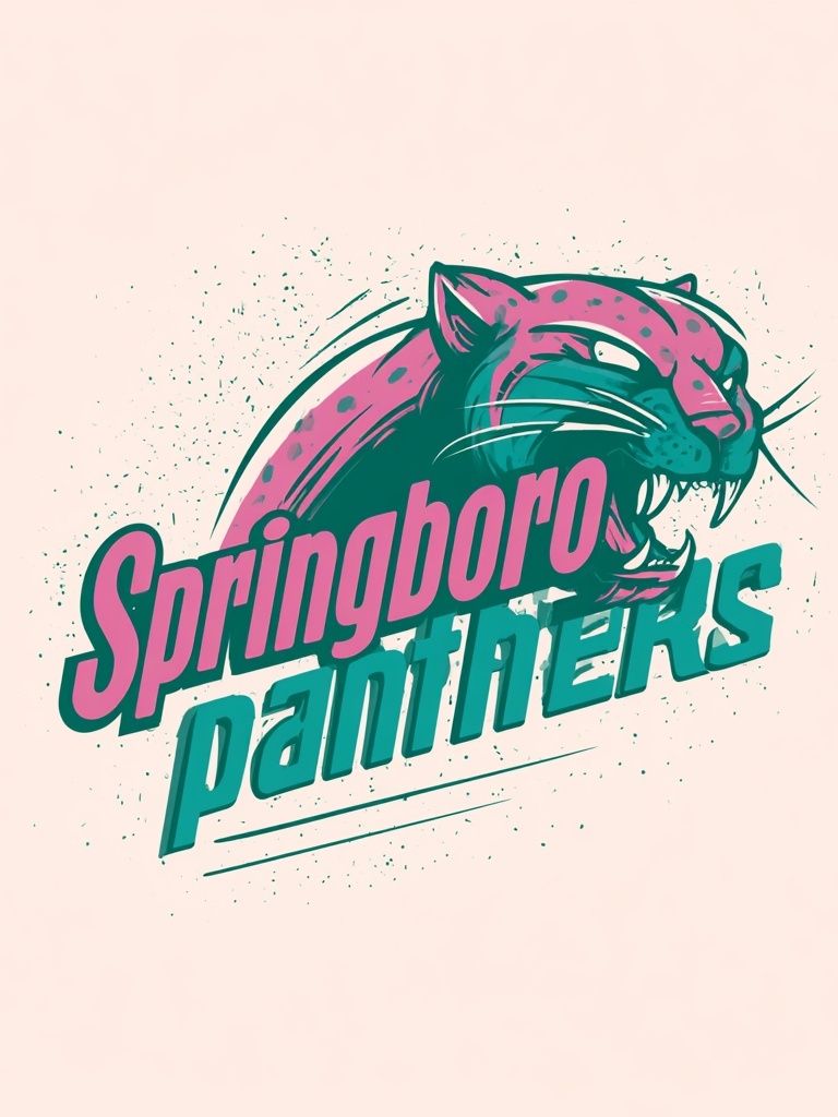 Springboro Panthers Typography Poster. poster detail