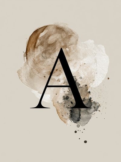 Abstract Letter A Typography Print. poster