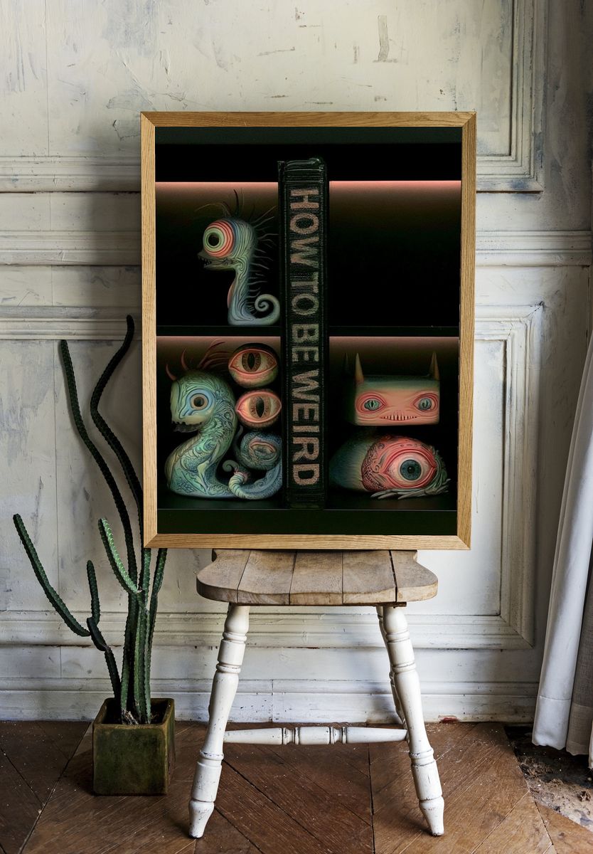 How to Be Weird Typography Print. — room view 1