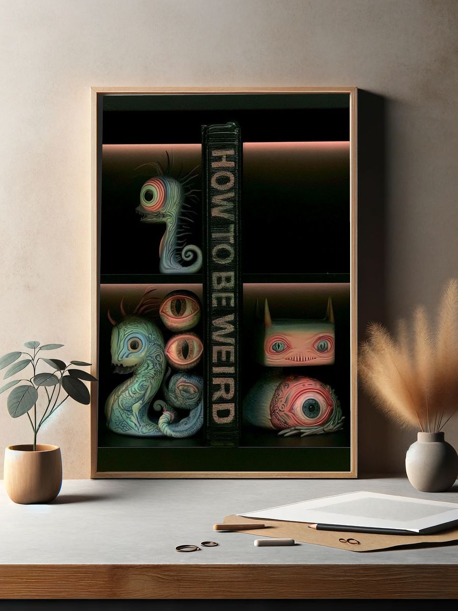 How to Be Weird Typography Print. — room view 2