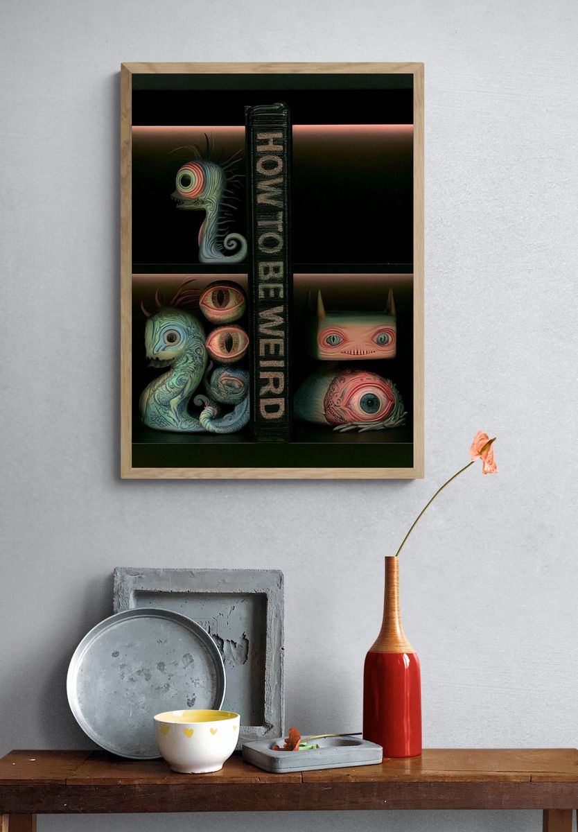 How to Be Weird Typography Print. — room view 3