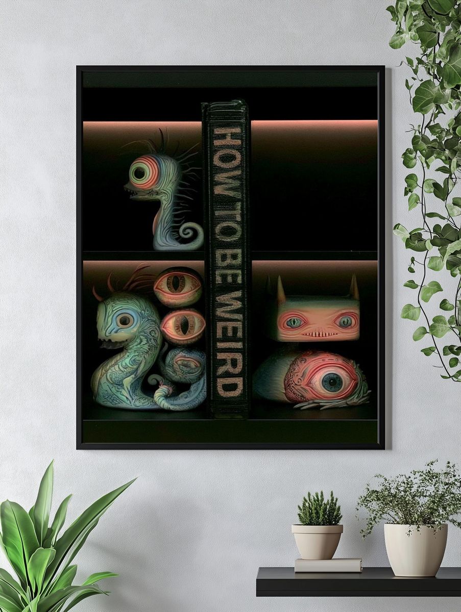 How to Be Weird Typography Print. — room view 4