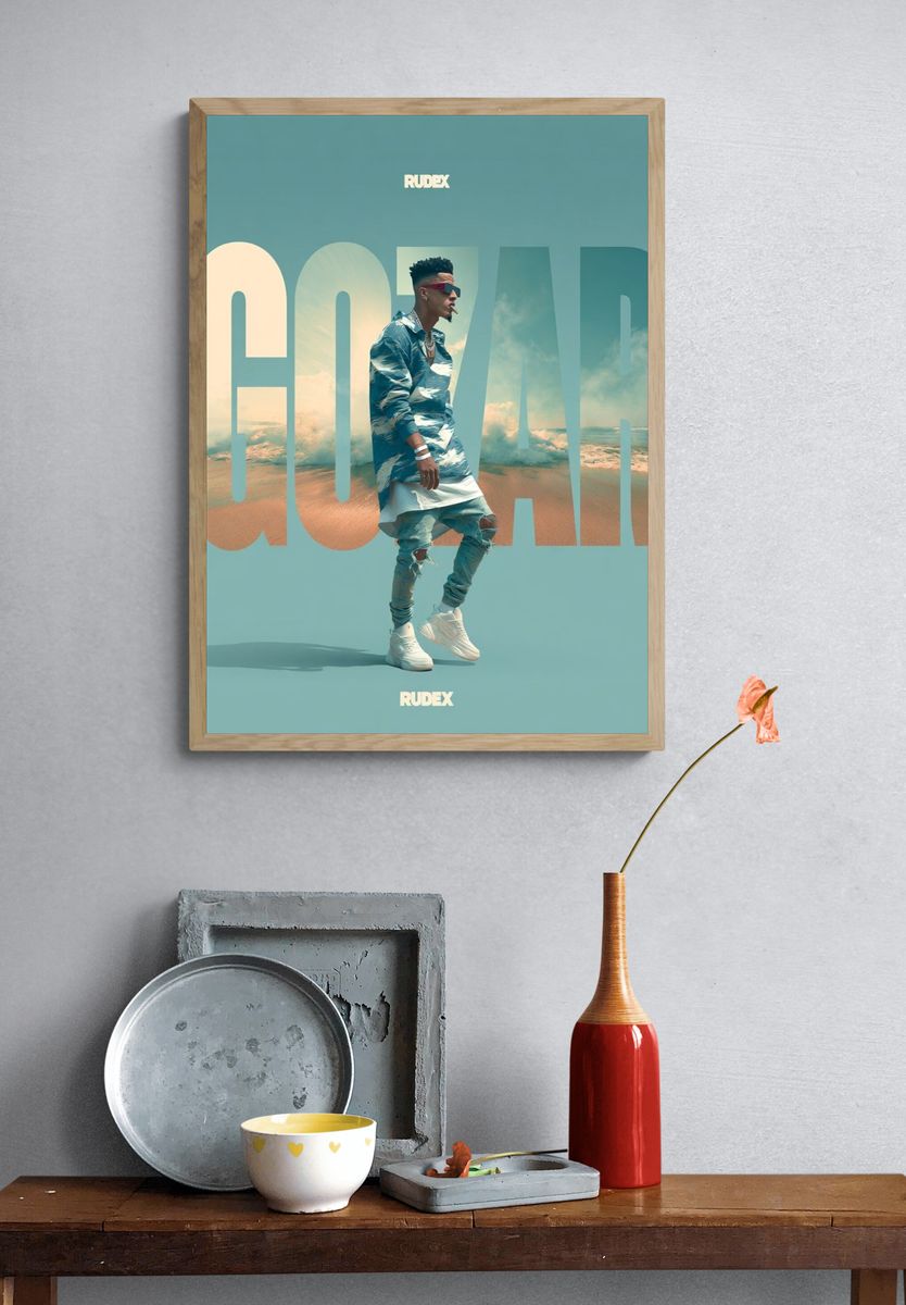 GOWAR Streetwear Typography Poster. — room view 3