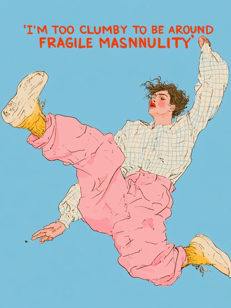 Fragile Masculinity Typography Poster. poster — typography art