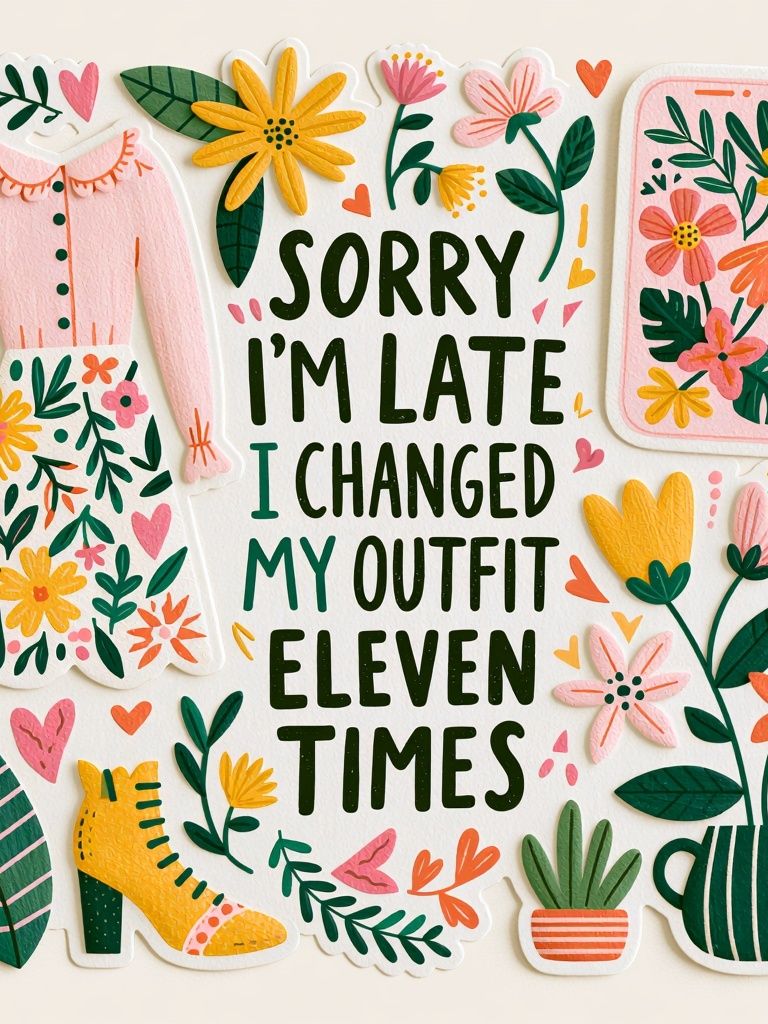 Sorry I'm Late Typography Poster. poster — typography art