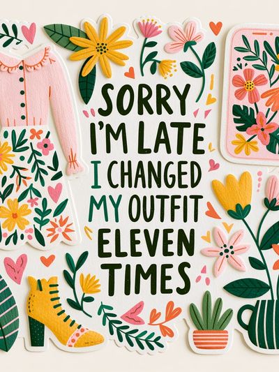 Sorry I'm Late Typography Poster. poster