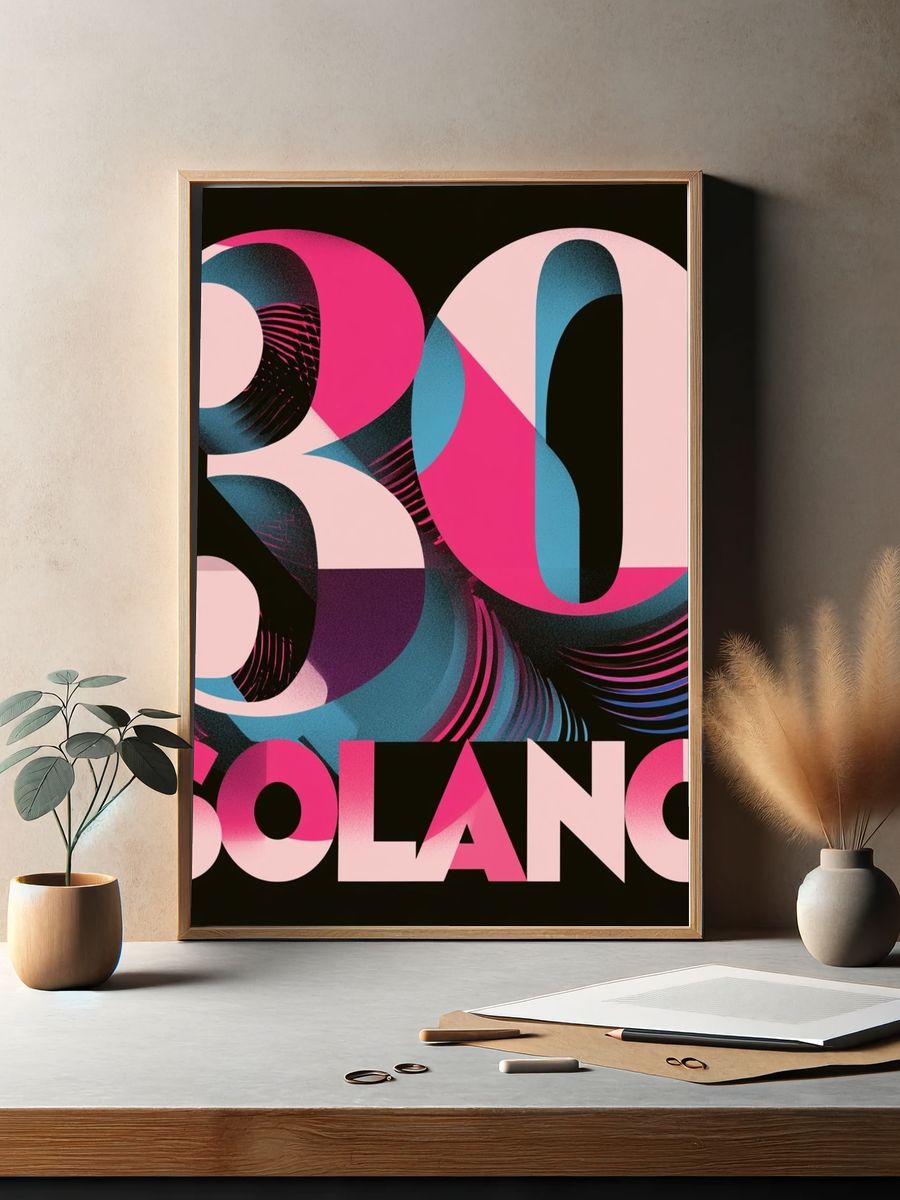 30 Solano Typography Poster. — room view 2