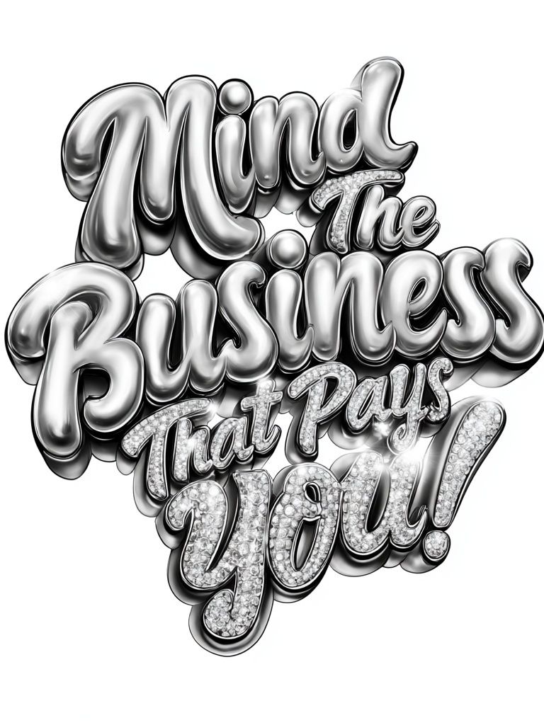 Mind The Business Typography Poster. poster detail