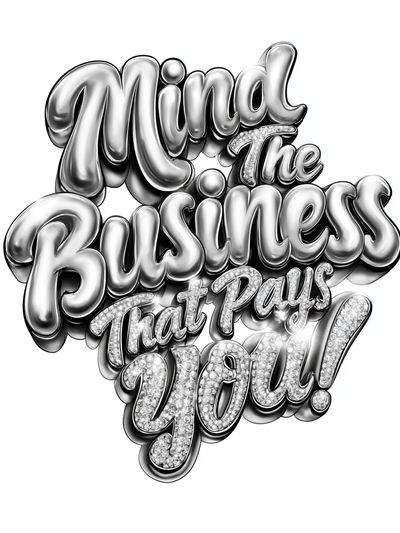 Mind The Business Typography Poster.
