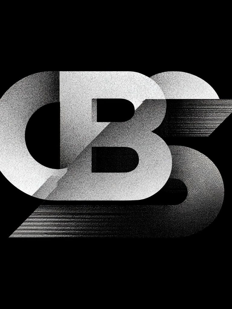 CB3 Monochrome Typography Poster. poster — typography art