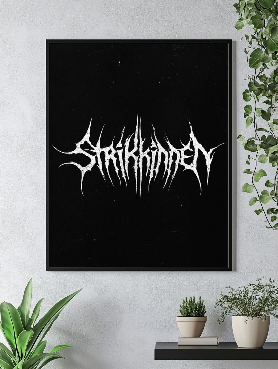 Strakhinney Black Metal Typography Poster. — room view 4