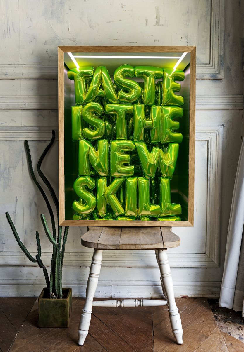 Taste the New Skill Typography Poster. — room view 1
