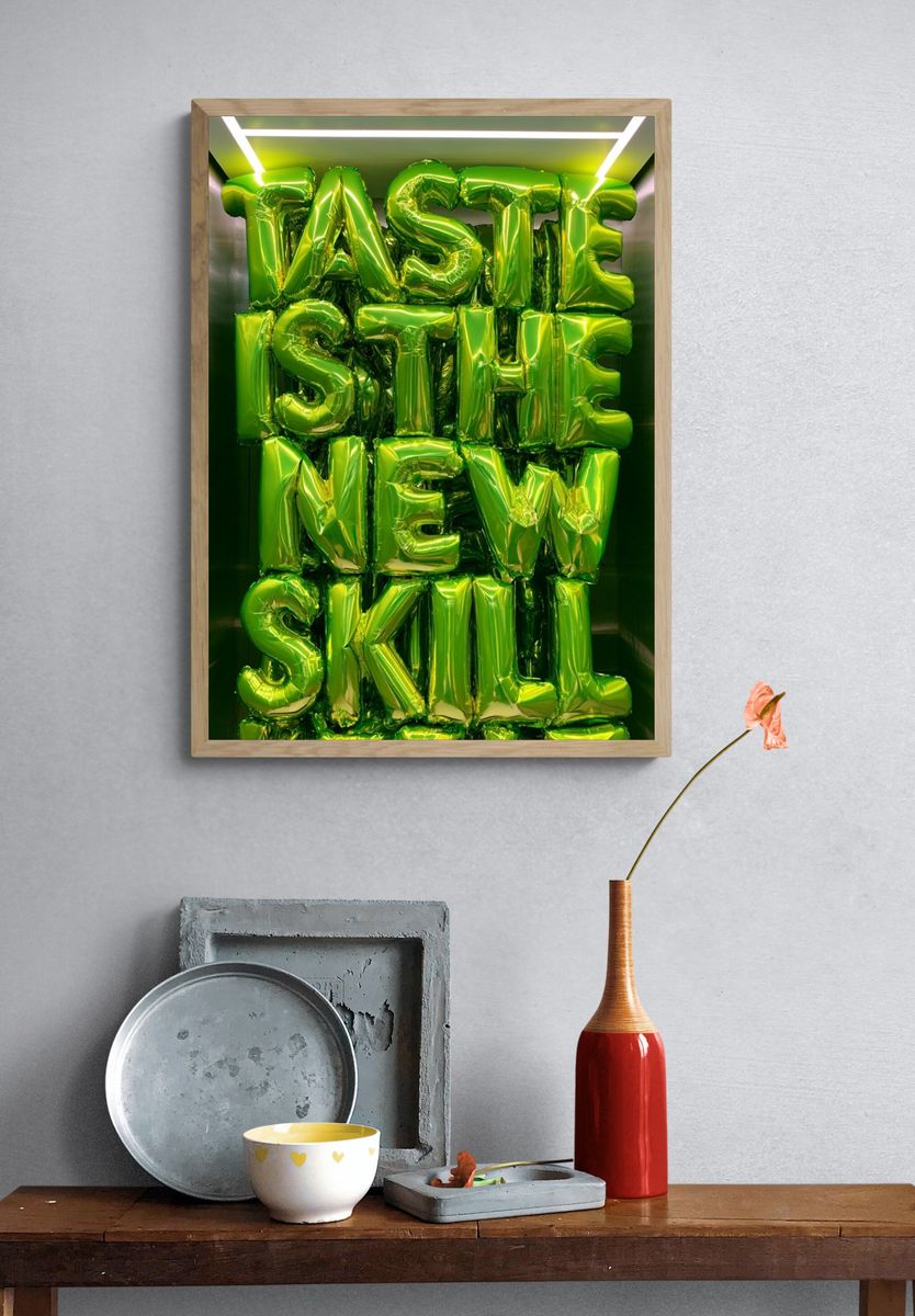 Taste the New Skill Typography Poster. — room view 3