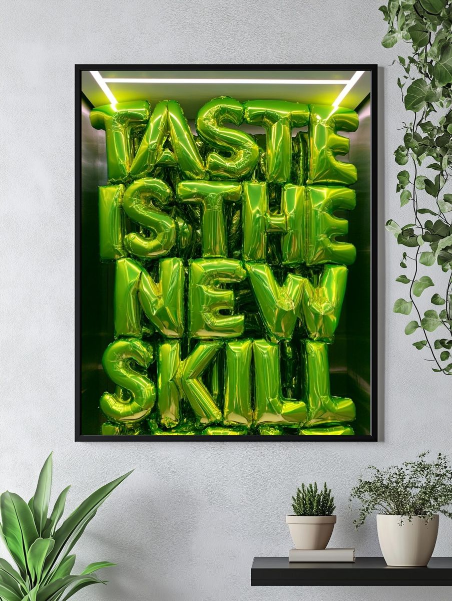 Taste the New Skill Typography Poster. — room view 4