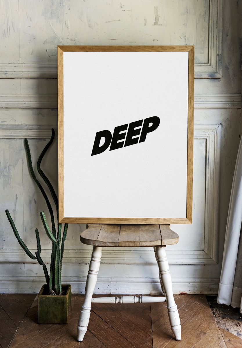 Deep Typography Poster. room preview