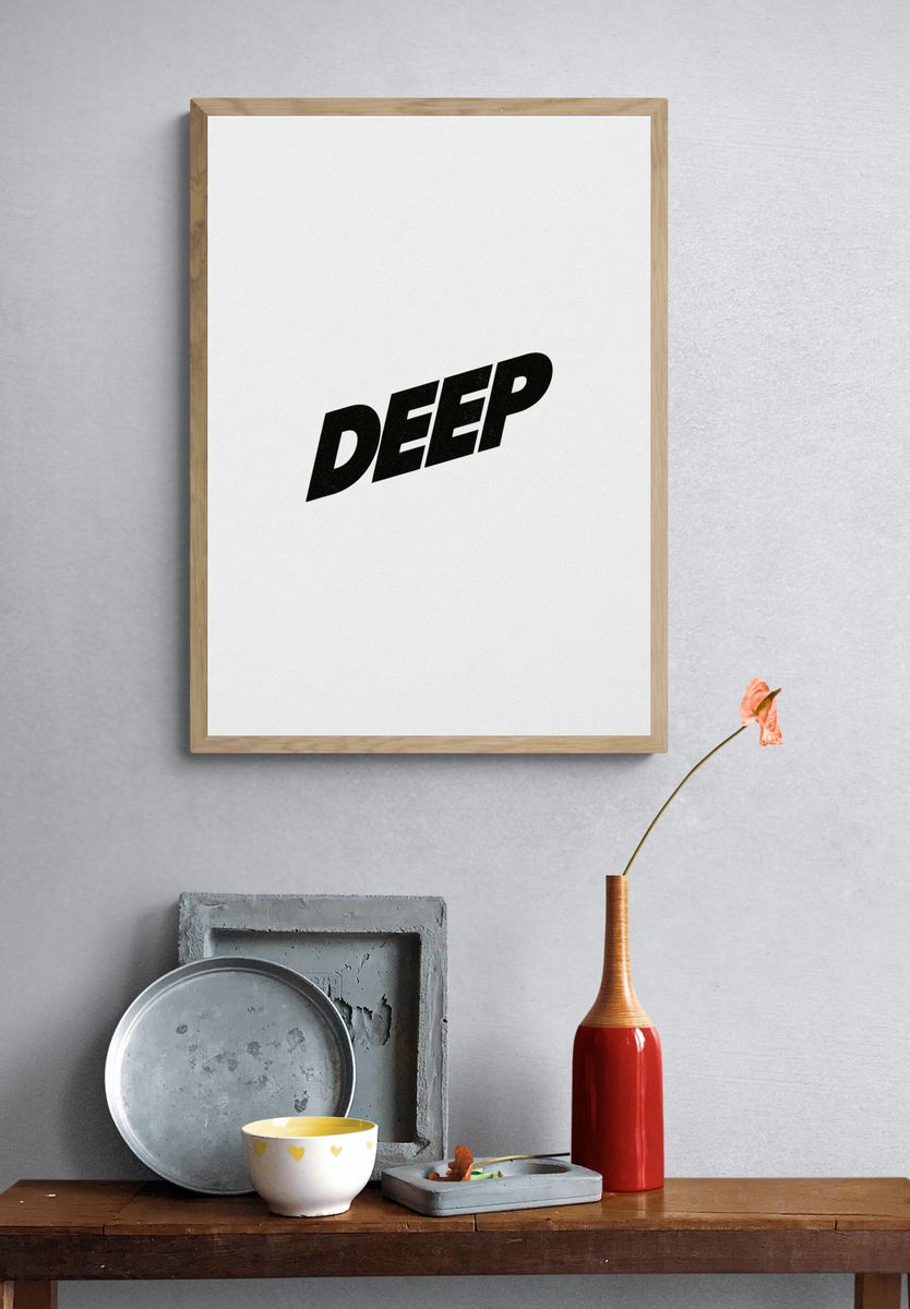 Deep Typography Poster. — room view 3