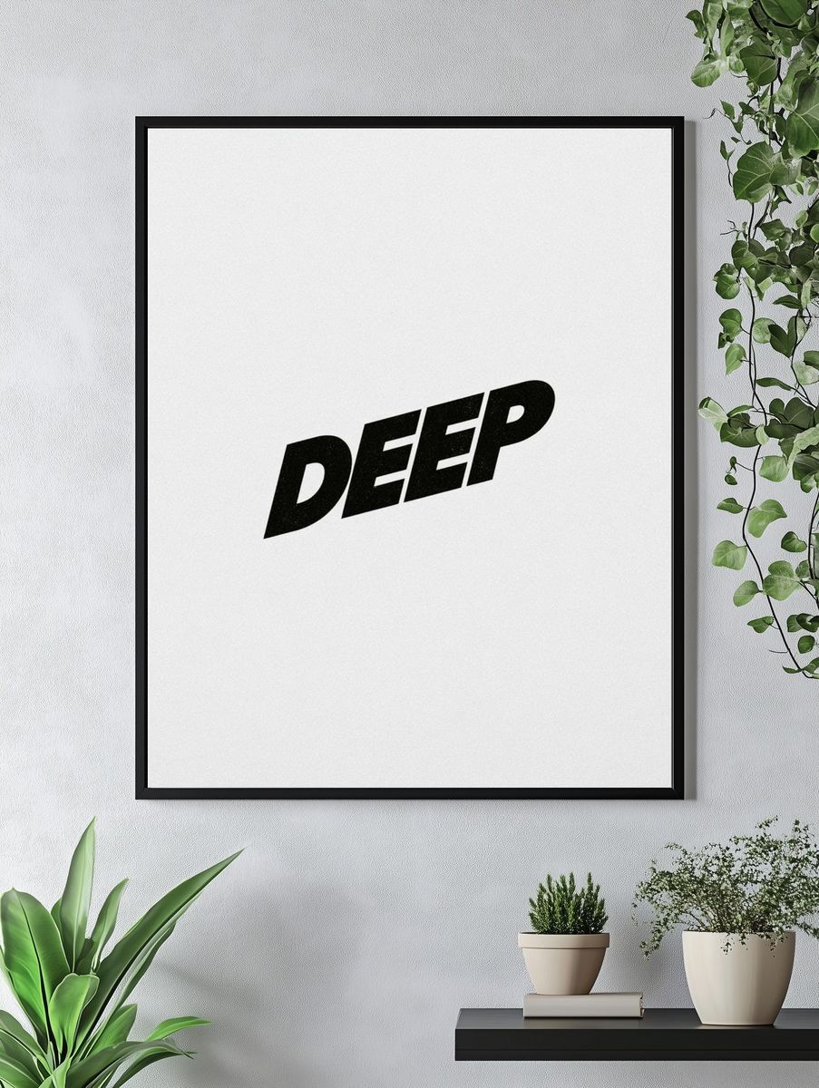 Deep Typography Poster. — room view 4