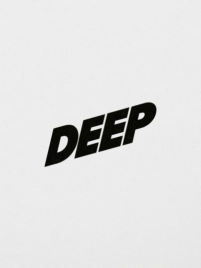 Deep Typography Poster. poster