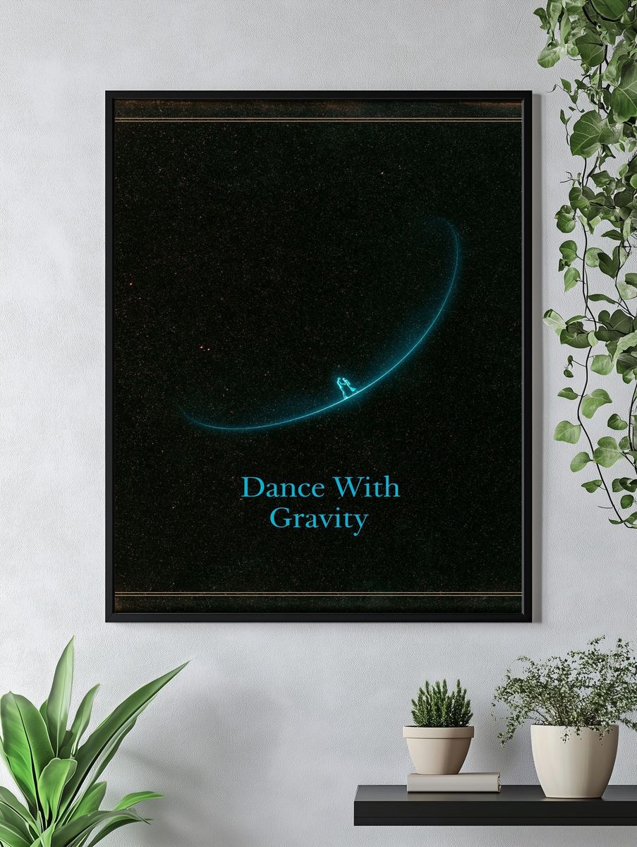 Dance With Gravity Typography Poster. — room view 4