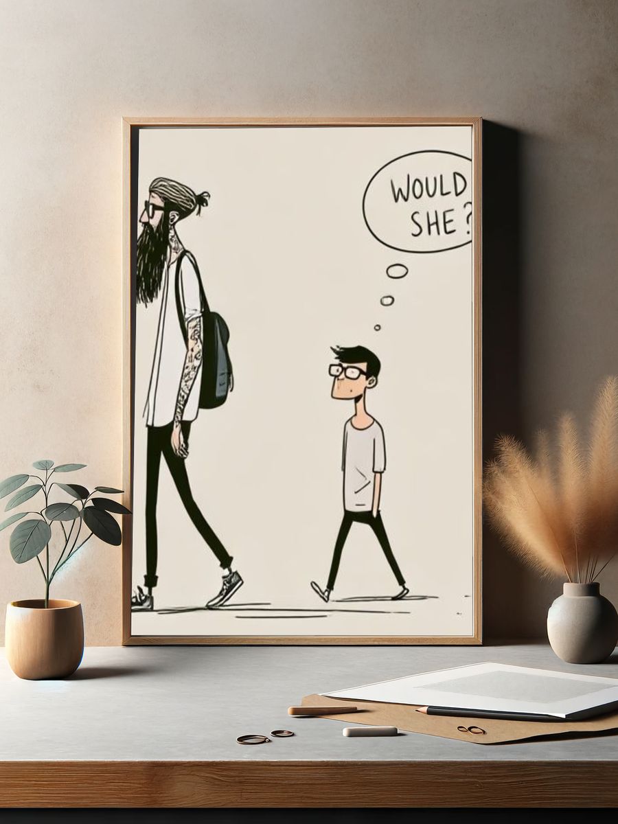 Would She? Typography Print. — room view 2
