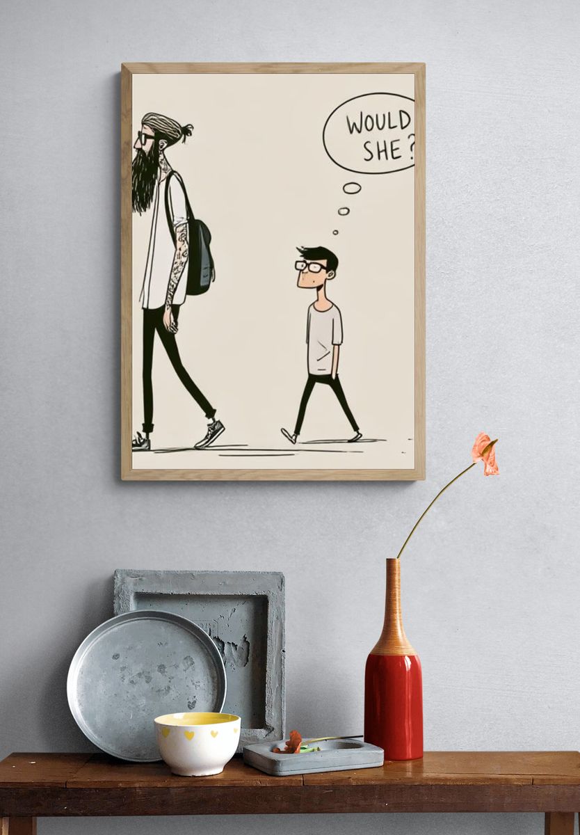 Would She? Typography Print. — room view 3