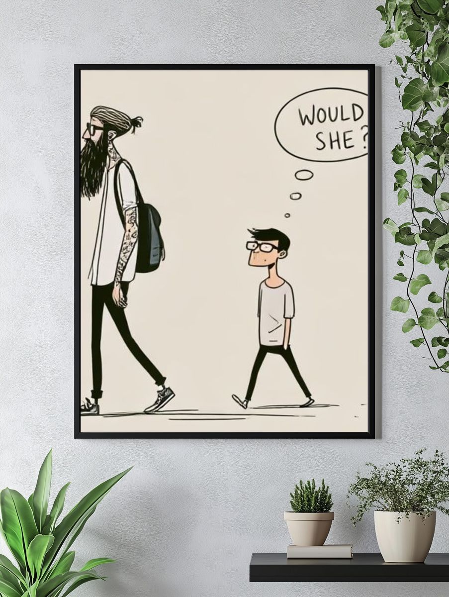 Would She? Typography Print. — room view 4
