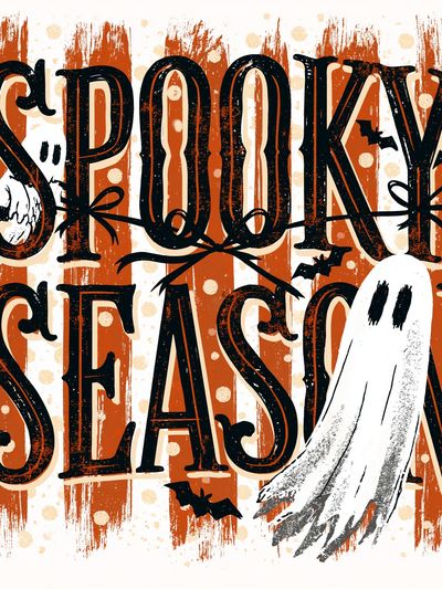 Spooky Season Typography Poster. poster