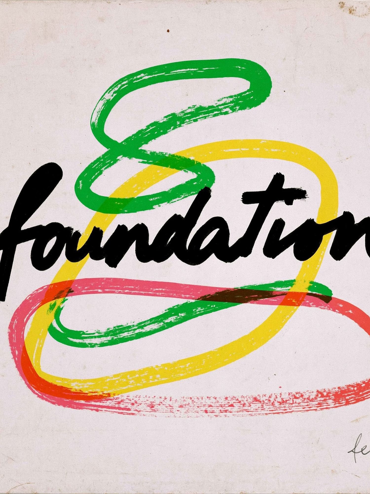 Foundation Brushstroke Typography Poster. poster — typography art