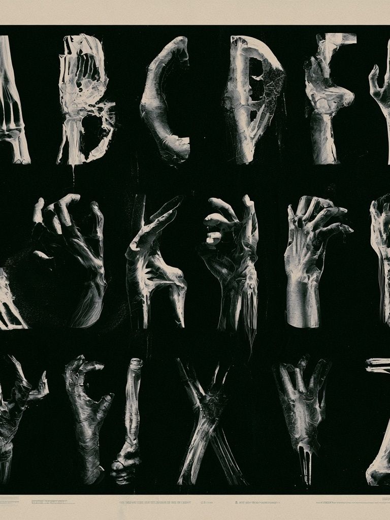 Anatomical Alphabet Typography Print. poster — typography art