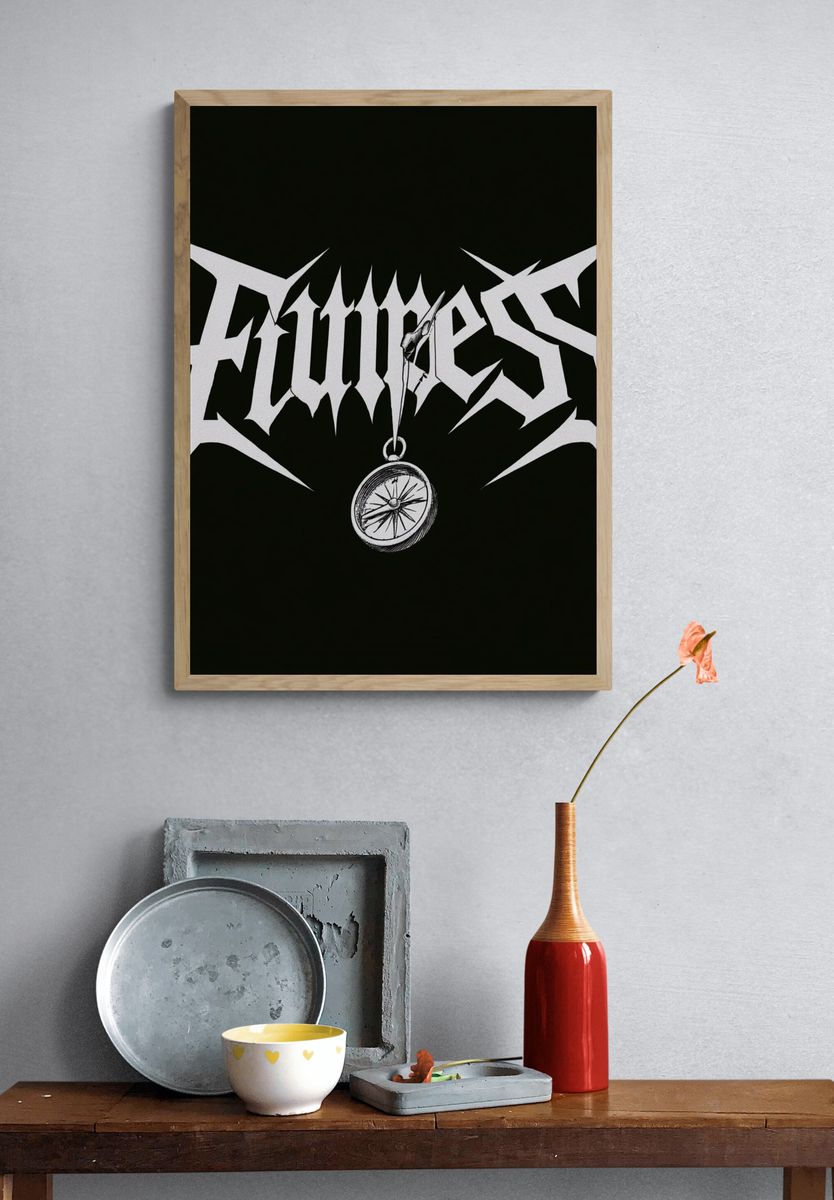 Flummox Gothic Typography Poster. — room view 3