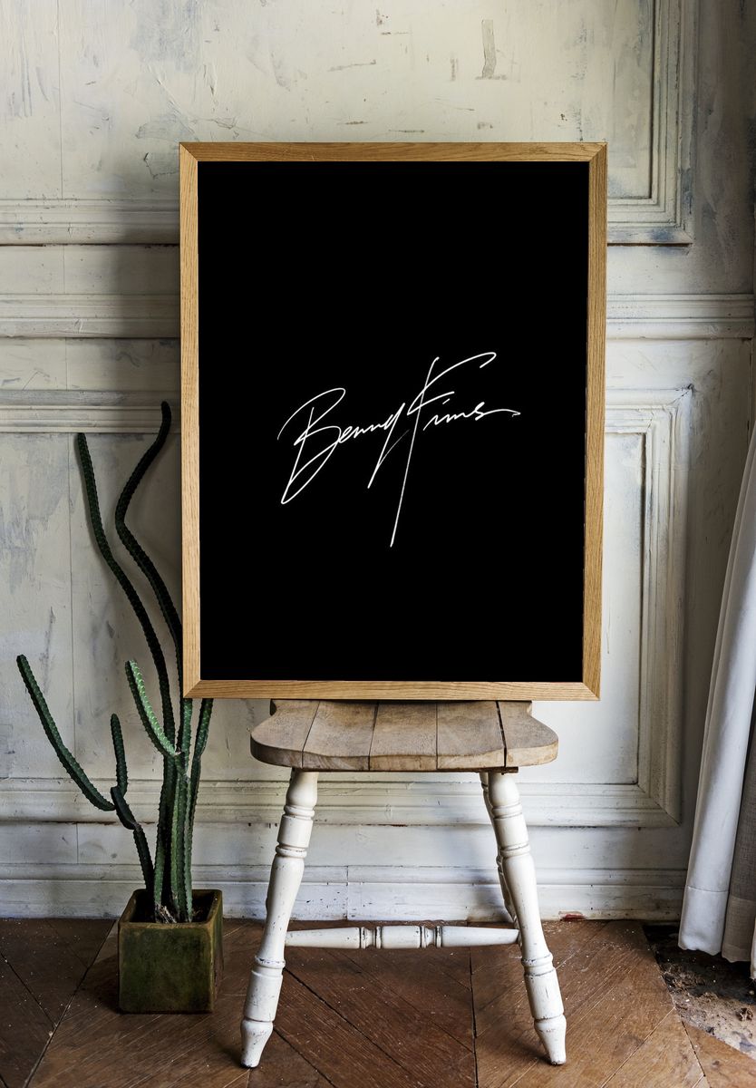 Benny Finesse Typography Poster. — room view 1