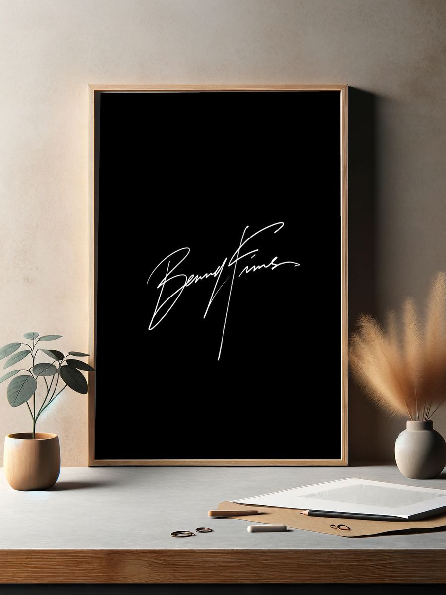 Benny Finesse Typography Poster. — room view 2