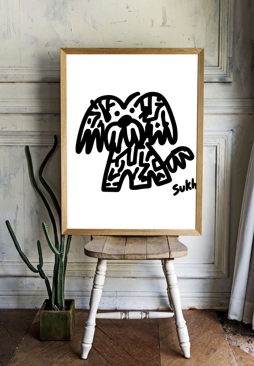 Sukhi Graffiti Typography Poster. room preview