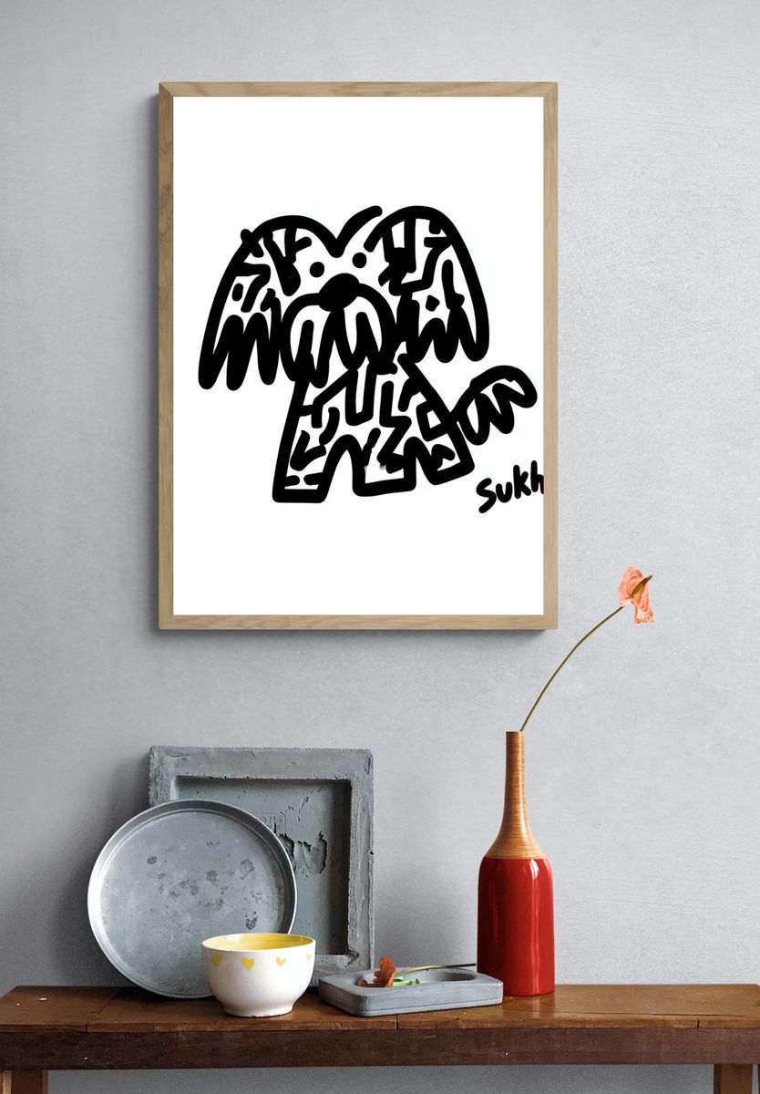 Sukhi Graffiti Typography Poster. — room view 3