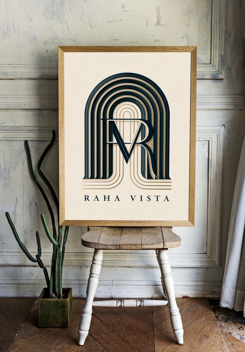 Raha Vista Typography Poster. — room view 1